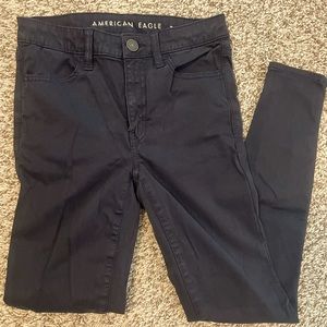 American Eagle High Rise Jegging- Black